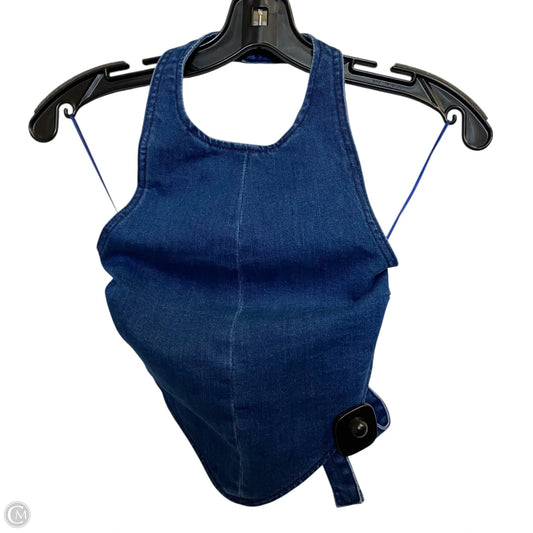 Top Sleeveless By Edikted In Blue Denim, Size: Xs