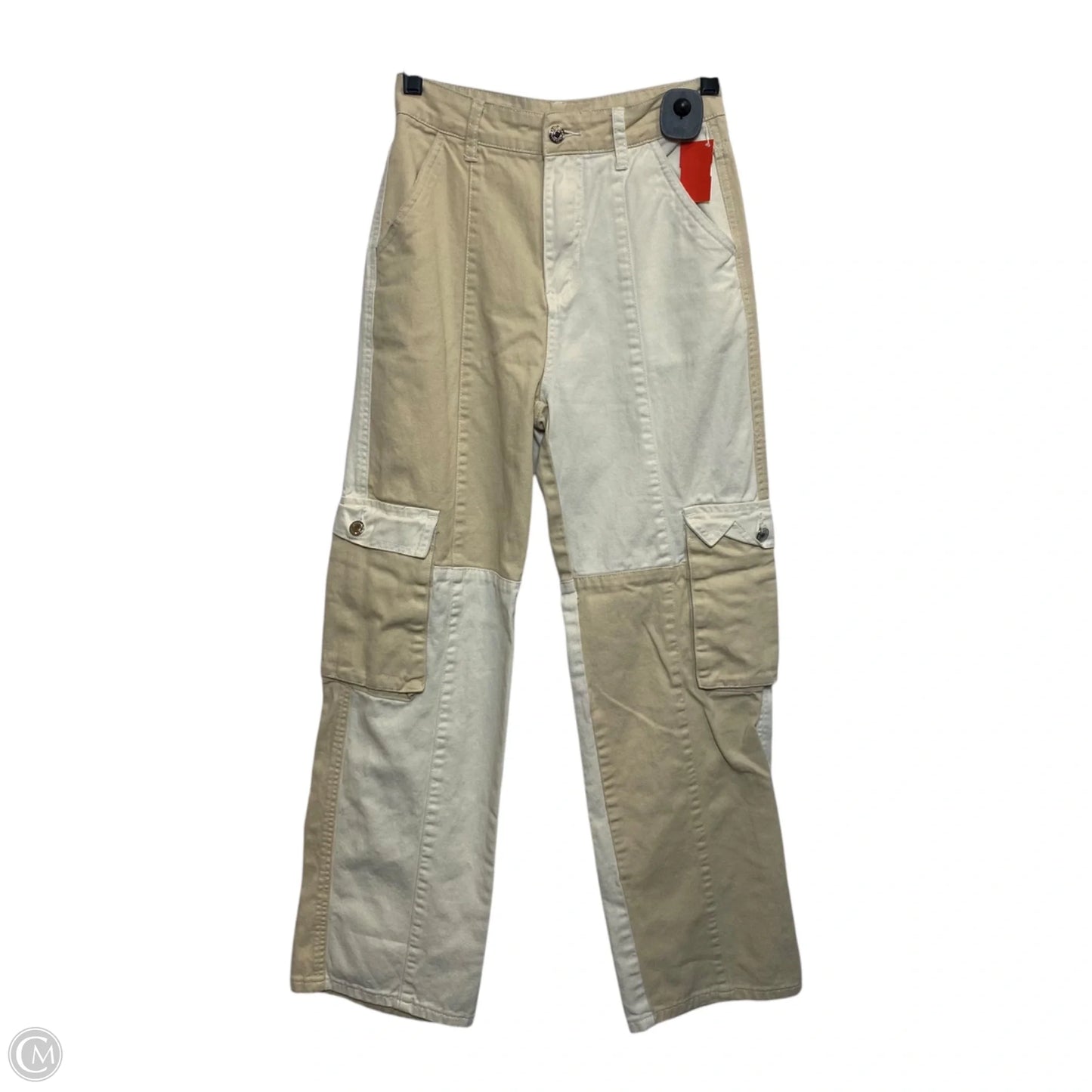 Jeans Wide Leg By Shein In Cream Denim, Size: Xs