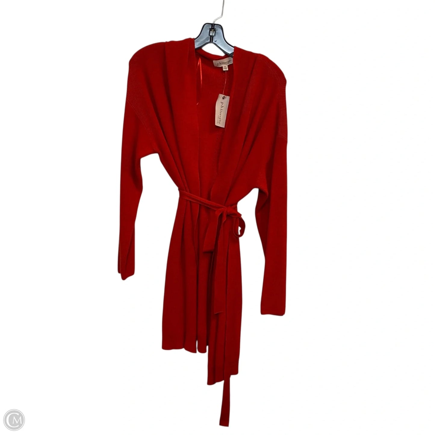 Sweater Cardigan By Philosophy In Red, Size: Xl
