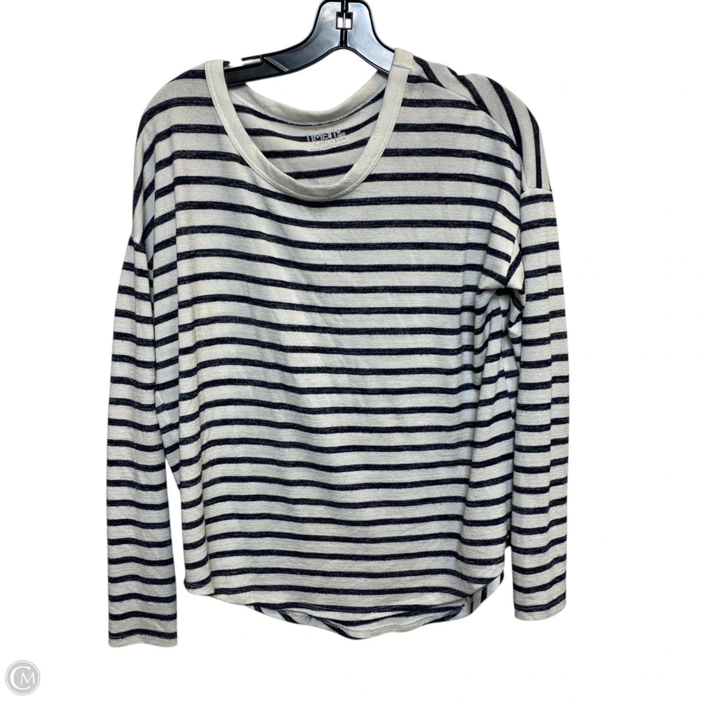 Top Long Sleeve By Time And Tru In Black & White, Size: S