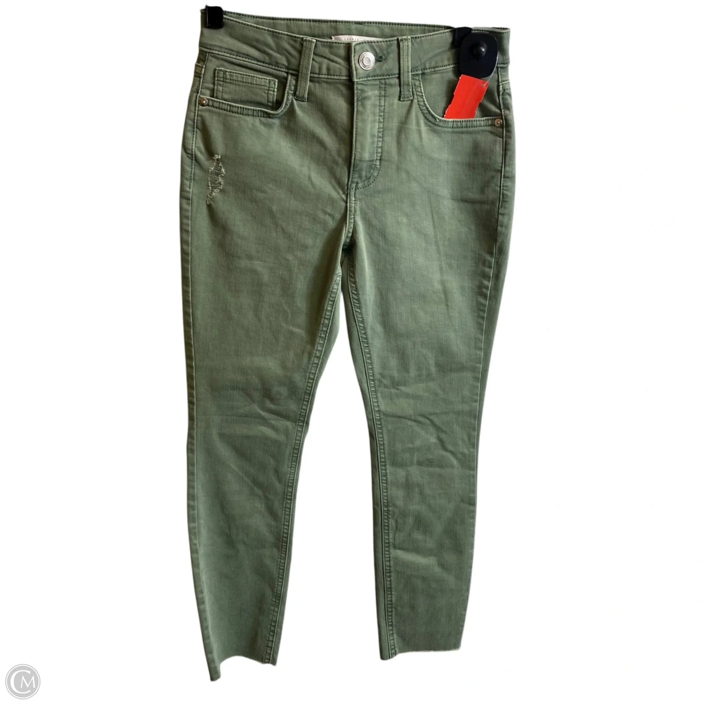 Jeans Skinny By Lc Lauren Conrad In Green Denim, Size: 0