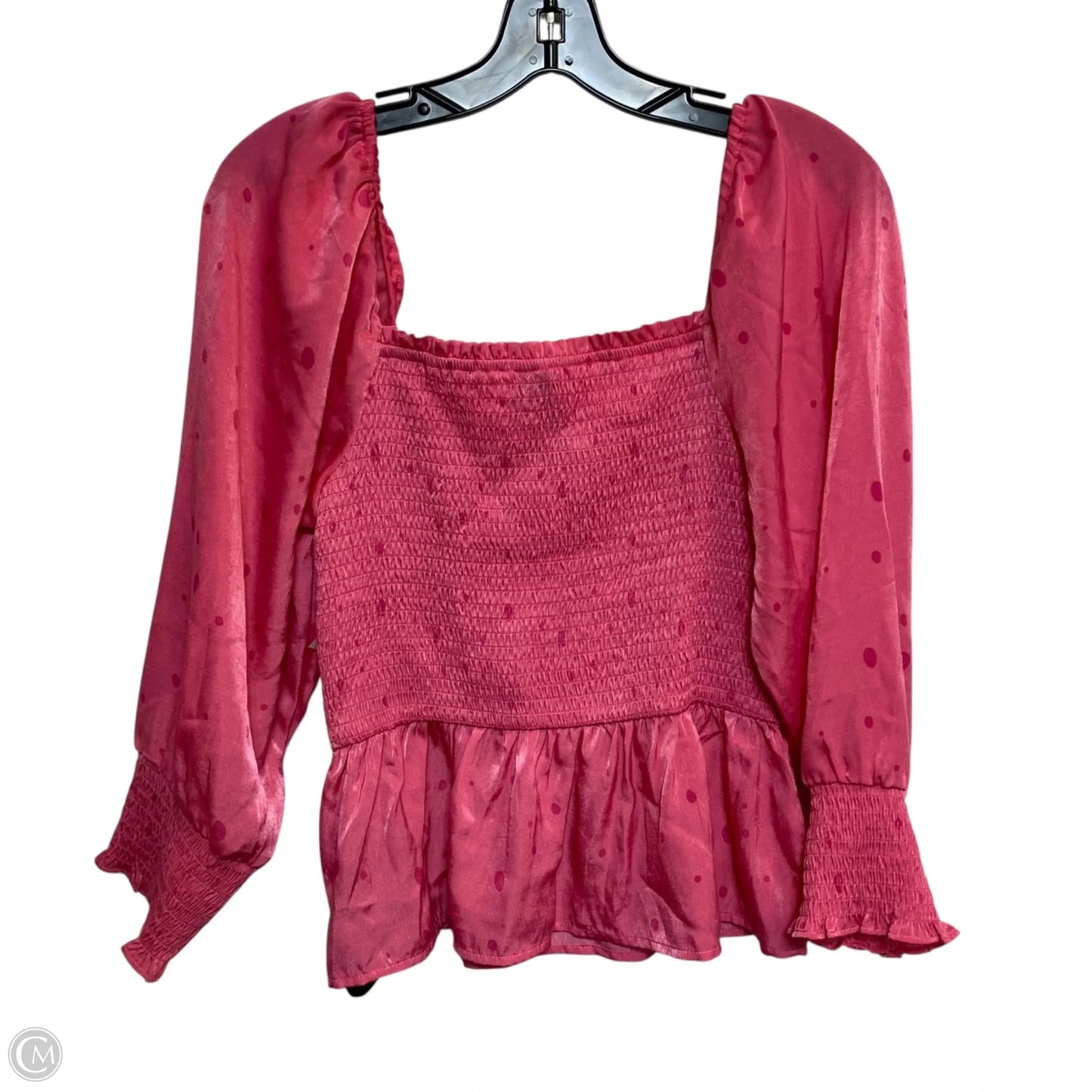 Blouse Long Sleeve By Versona In Pink, Size: M
