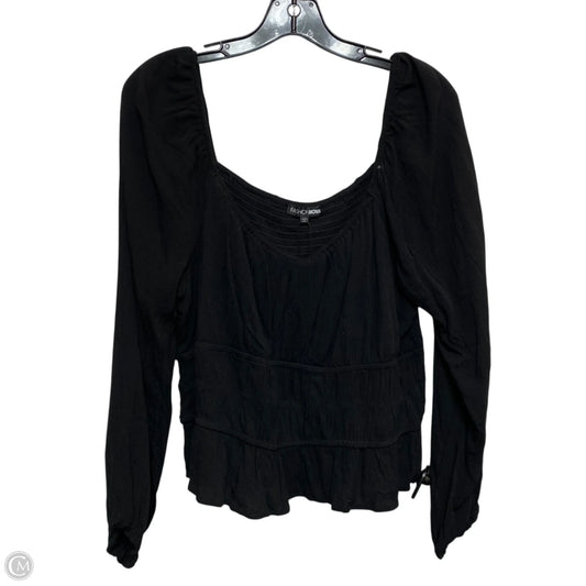 Top Long Sleeve By Fashion Nova In Black, Size: 1x