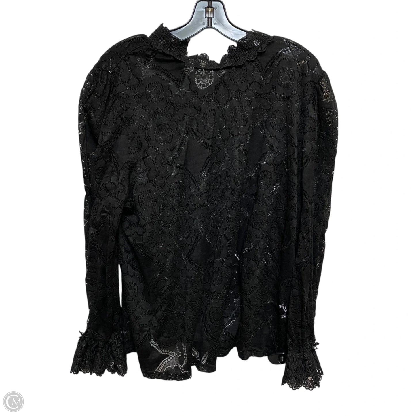 Top Long Sleeve By Shein In Black, Size: 2x