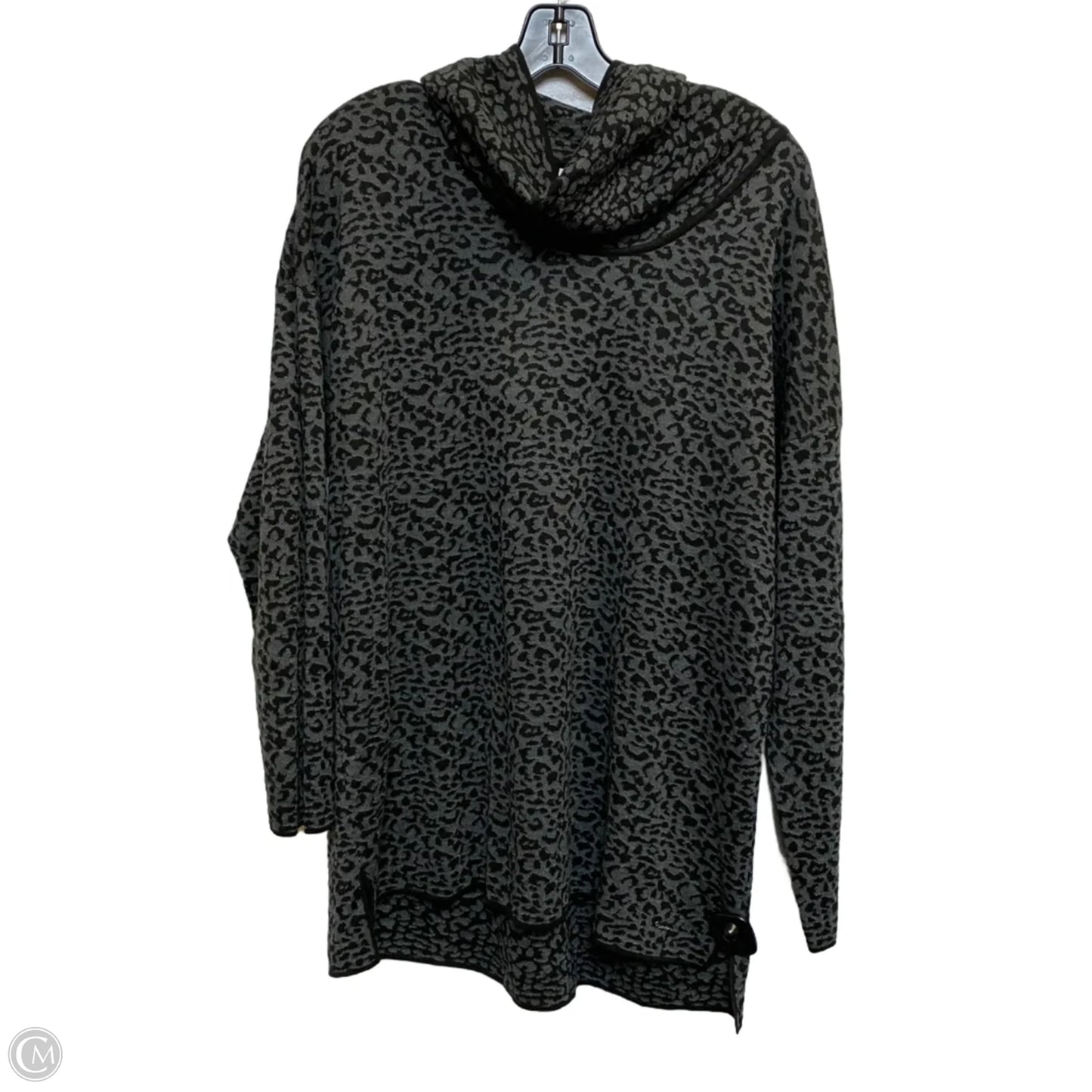 Sweater By Calvin Klein In Black & Grey, Size: Xl