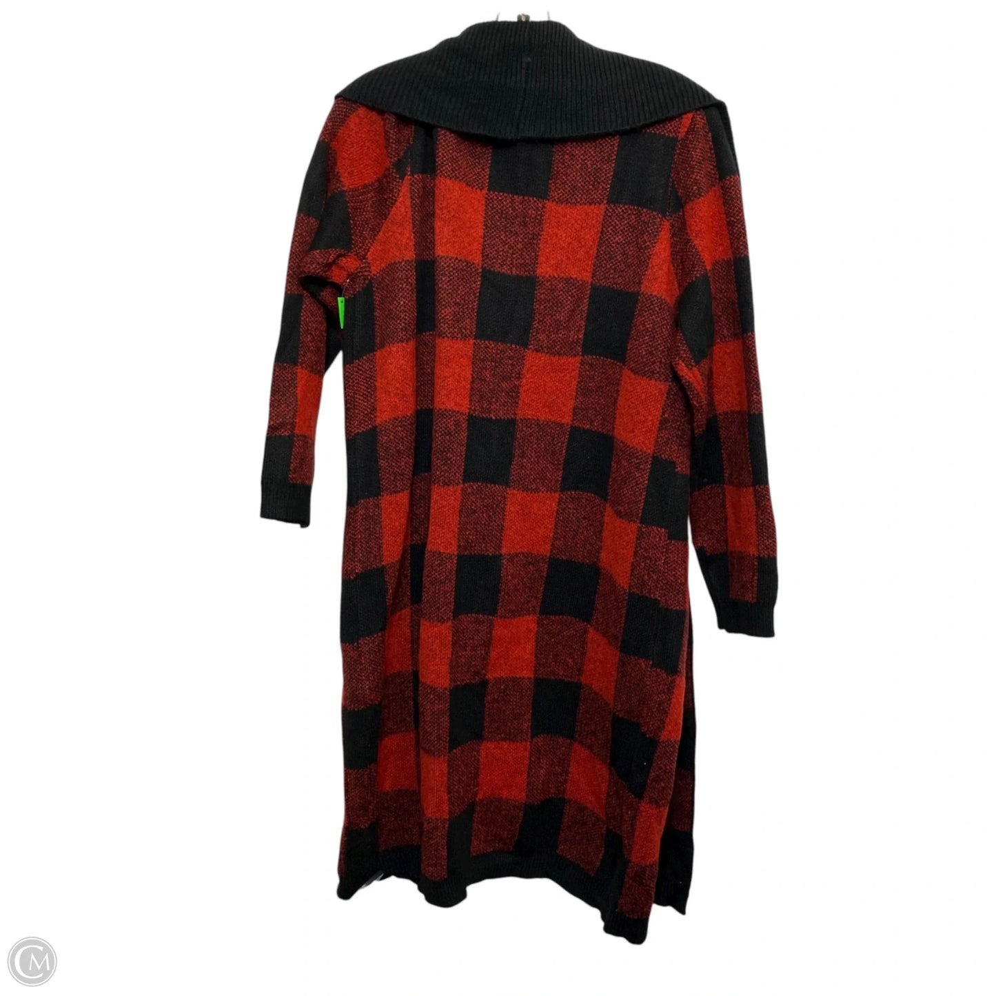 Sweater Cardigan By Maurices In Black & Red, Size: Xl