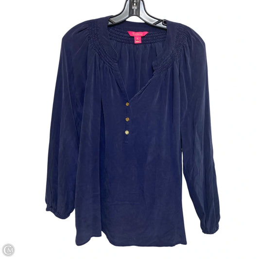 Blouse Designer By Lilly Pulitzer In Navy, Size: Xl