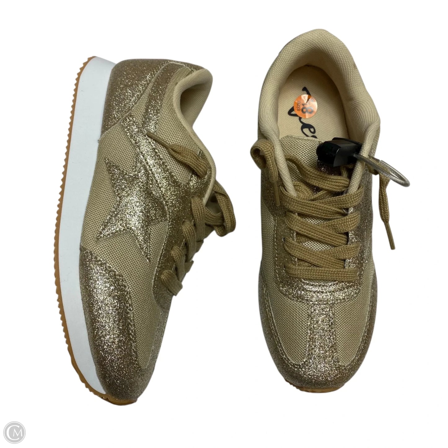 Shoes Sneakers By Very G In Gold, Size: 8.5