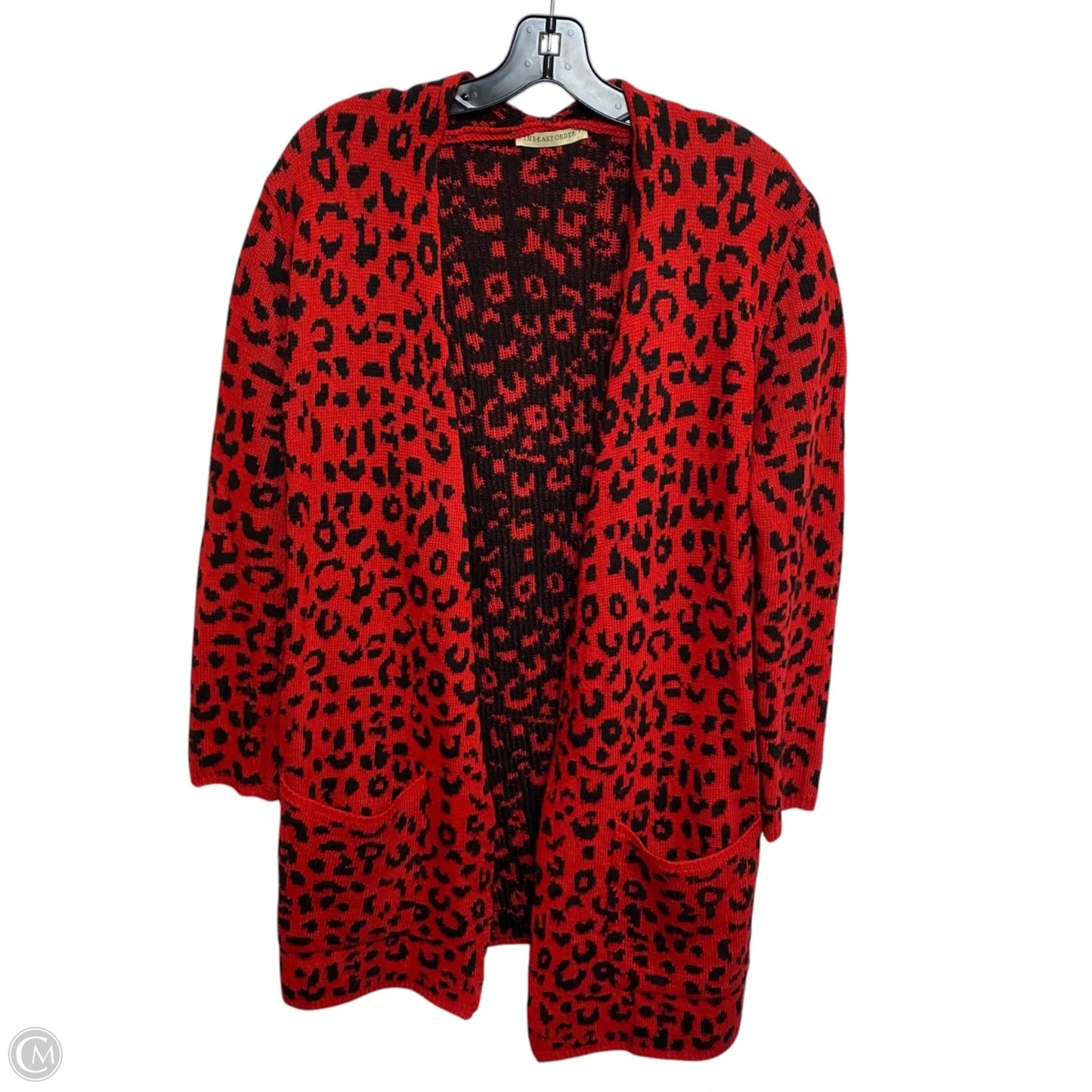 Sweater Cardigan By The East Order In Black & Red, Size: S