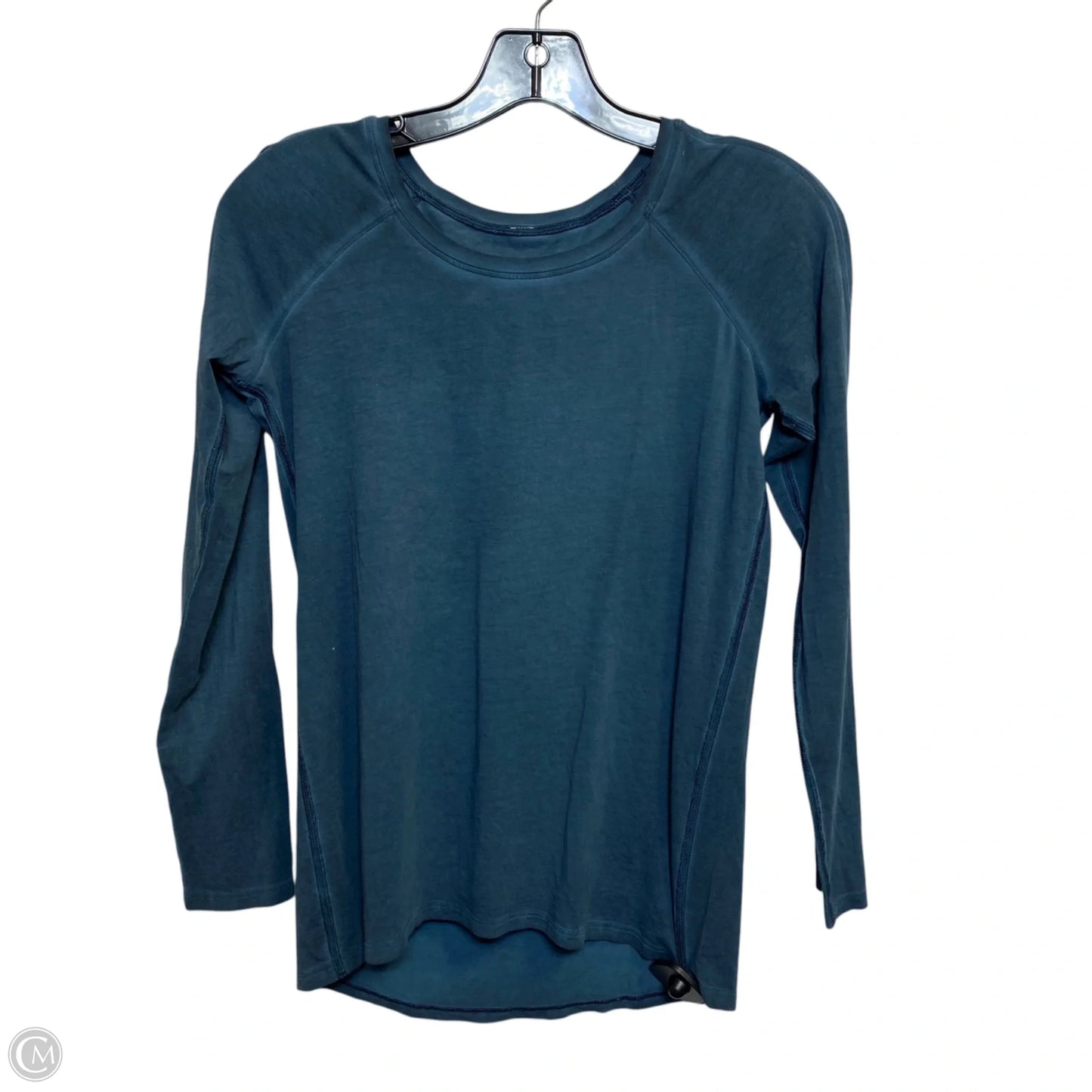 Athletic Top Long Sleeve Designer By Lululemon In Teal, Size: S