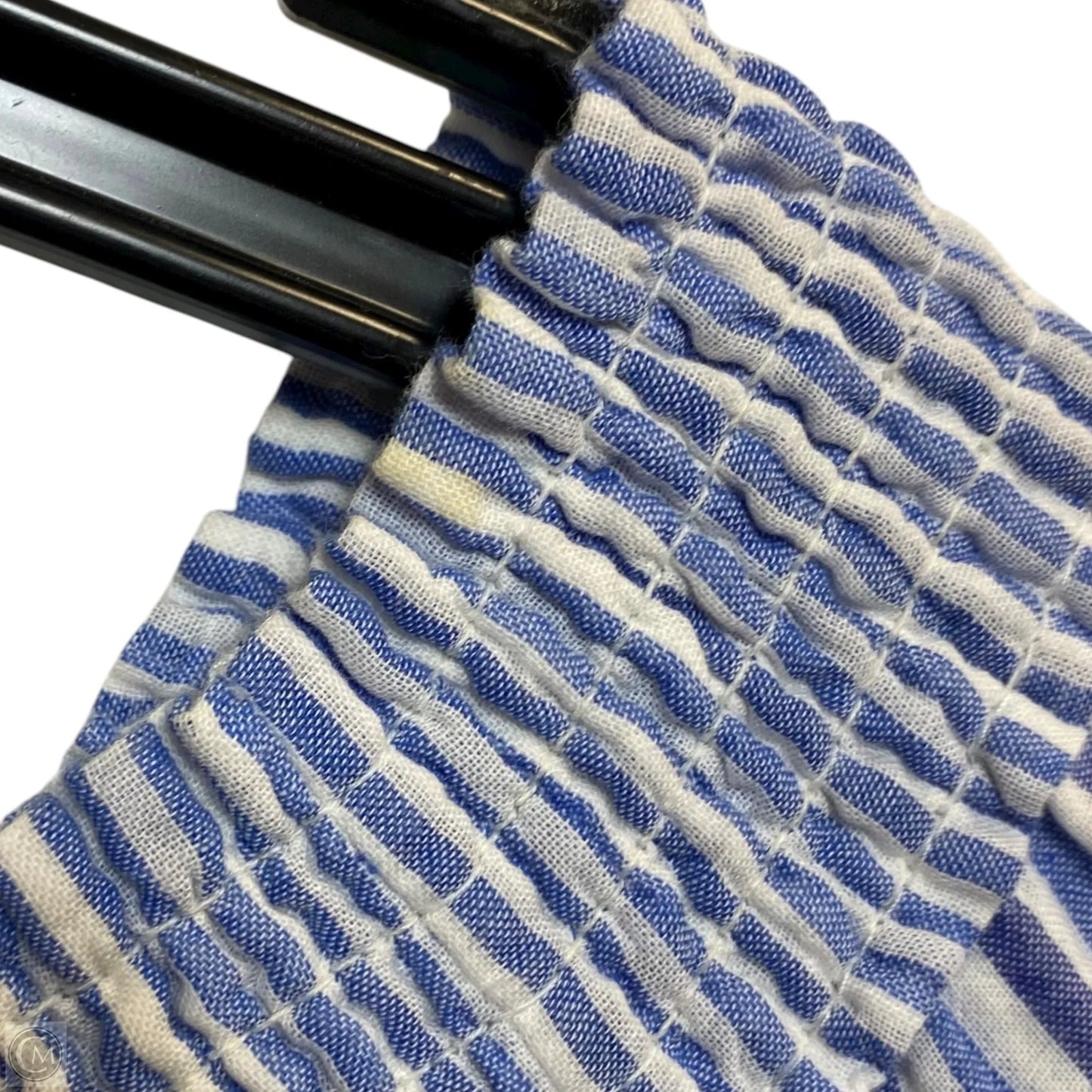 Top Long Sleeve Designer By Rag And Bone In Blue & White, Size: M