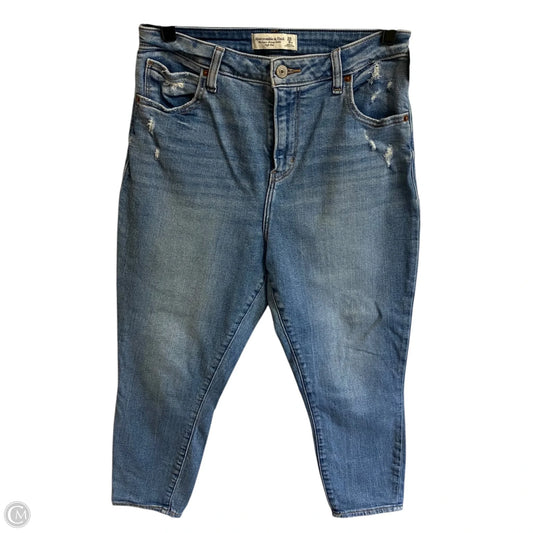Jeans Skinny By Abercrombie And Fitch In Blue Denim, Size: 8
