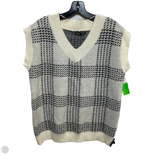 Vest Sweater By Shein In Black & Cream, Size: S