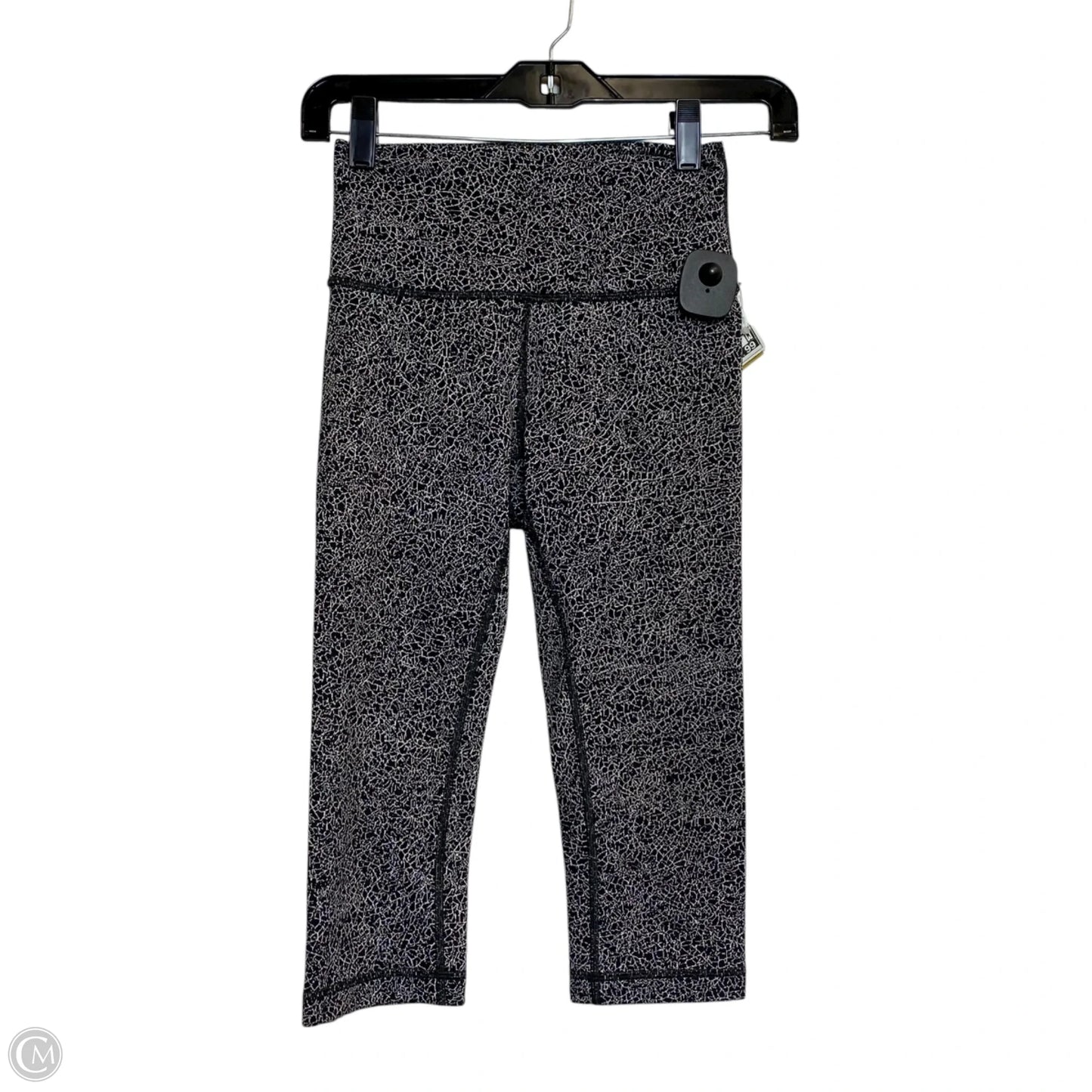 Athletic Leggings Capris Designer By Lululemon In Black & White, Size: S