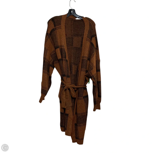Sweater Cardigan By Time And Tru In Brown, Size: 2x