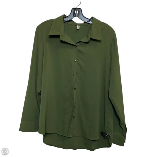 Blouse Long Sleeve By Diosun In Green, Size: M