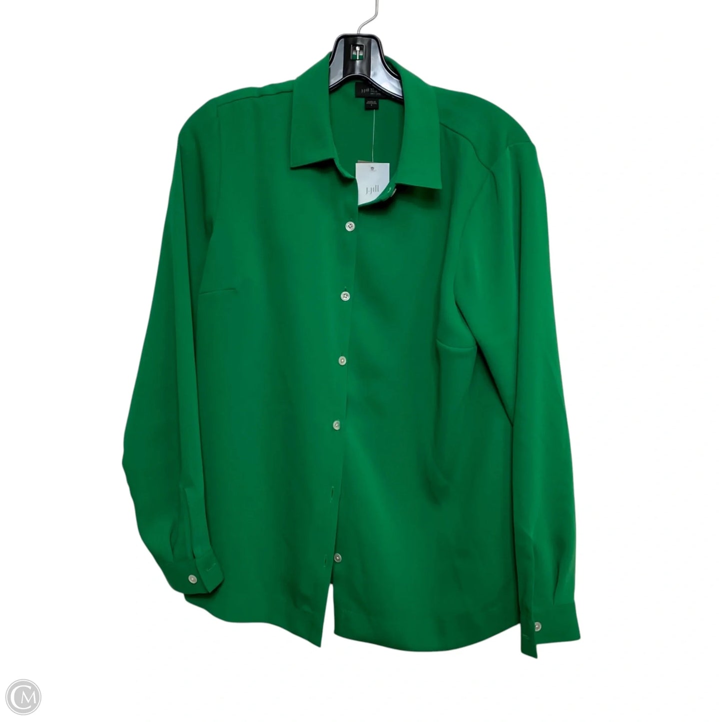 Blouse Long Sleeve By J. Jill In Green, Size: S