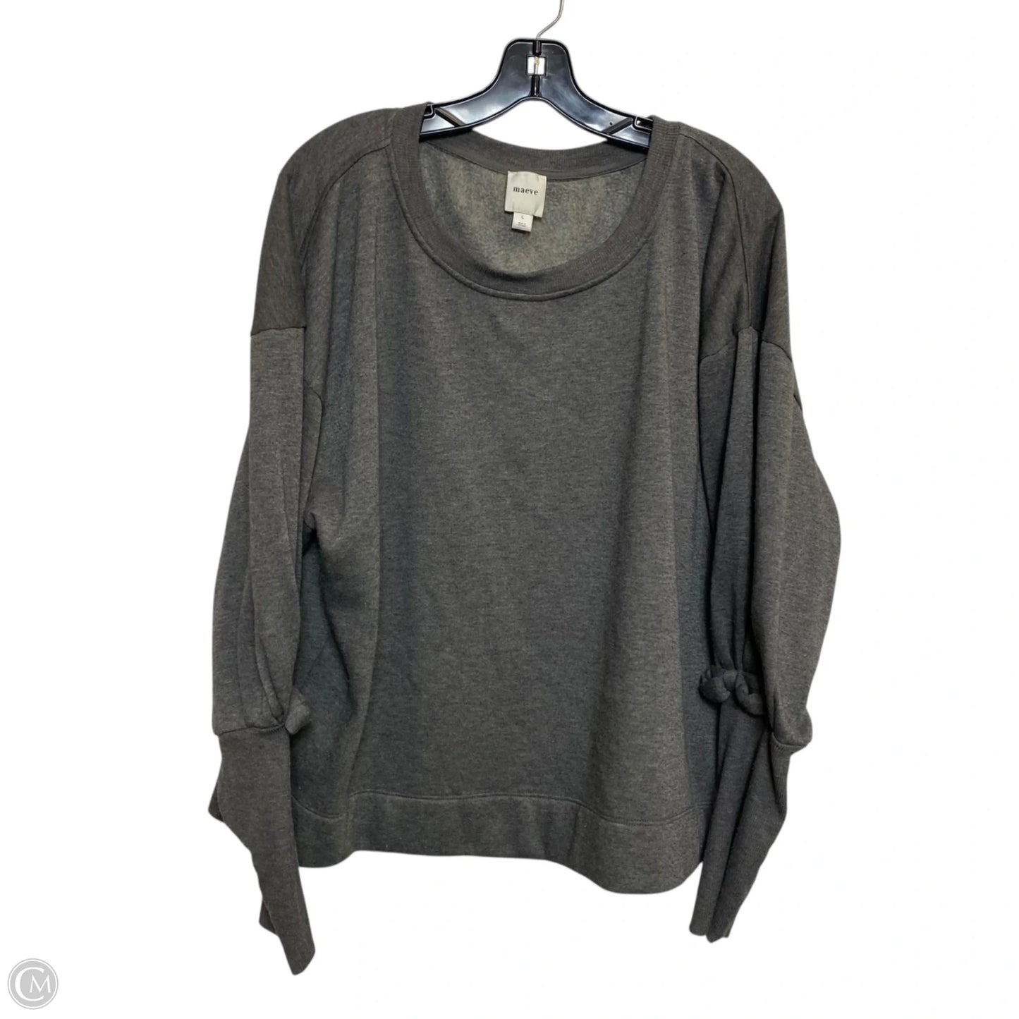 Sweatshirt Crewneck By Maeve In Grey, Size: L