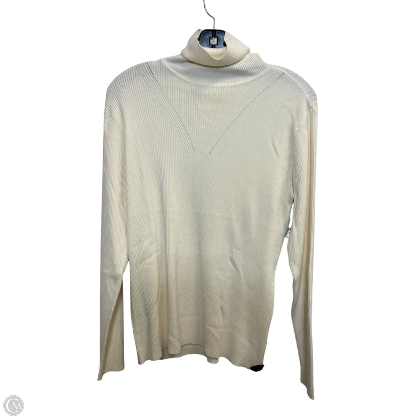 Top Long Sleeve By Cato In Cream, Size: Xl