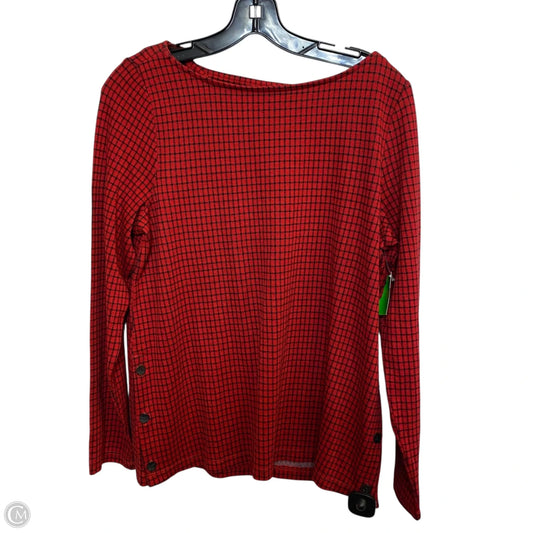 Top Long Sleeve By J. Jill In Black & Red, Size: Mp