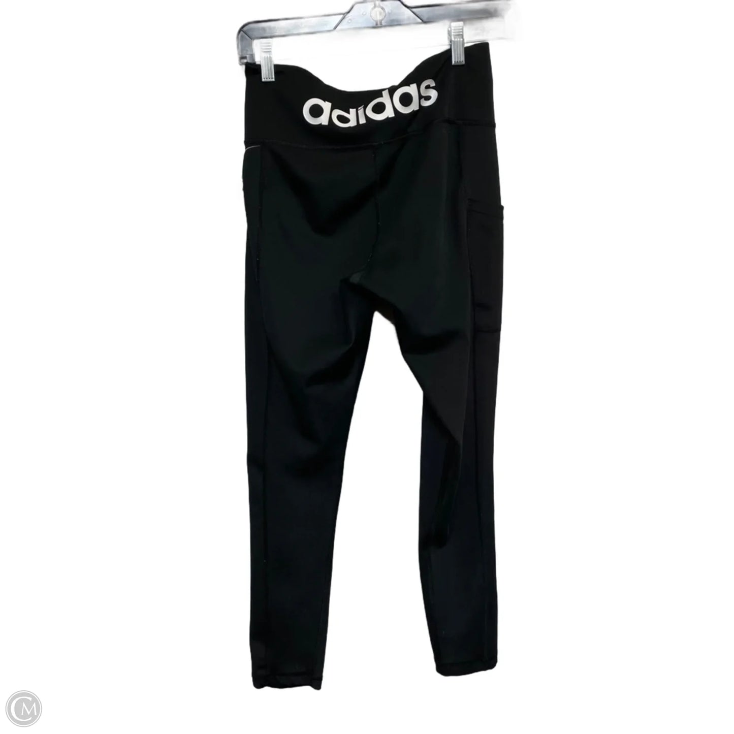 Athletic Leggings By Adidas In Black, Size: M