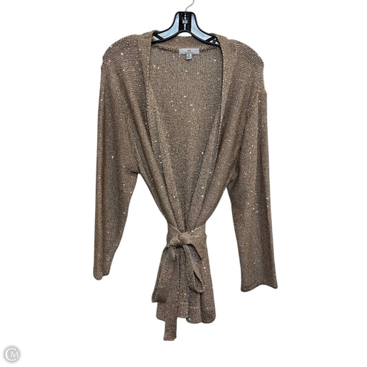 Sweater Cardigan Designer By Halston In Brown, Size: Xl