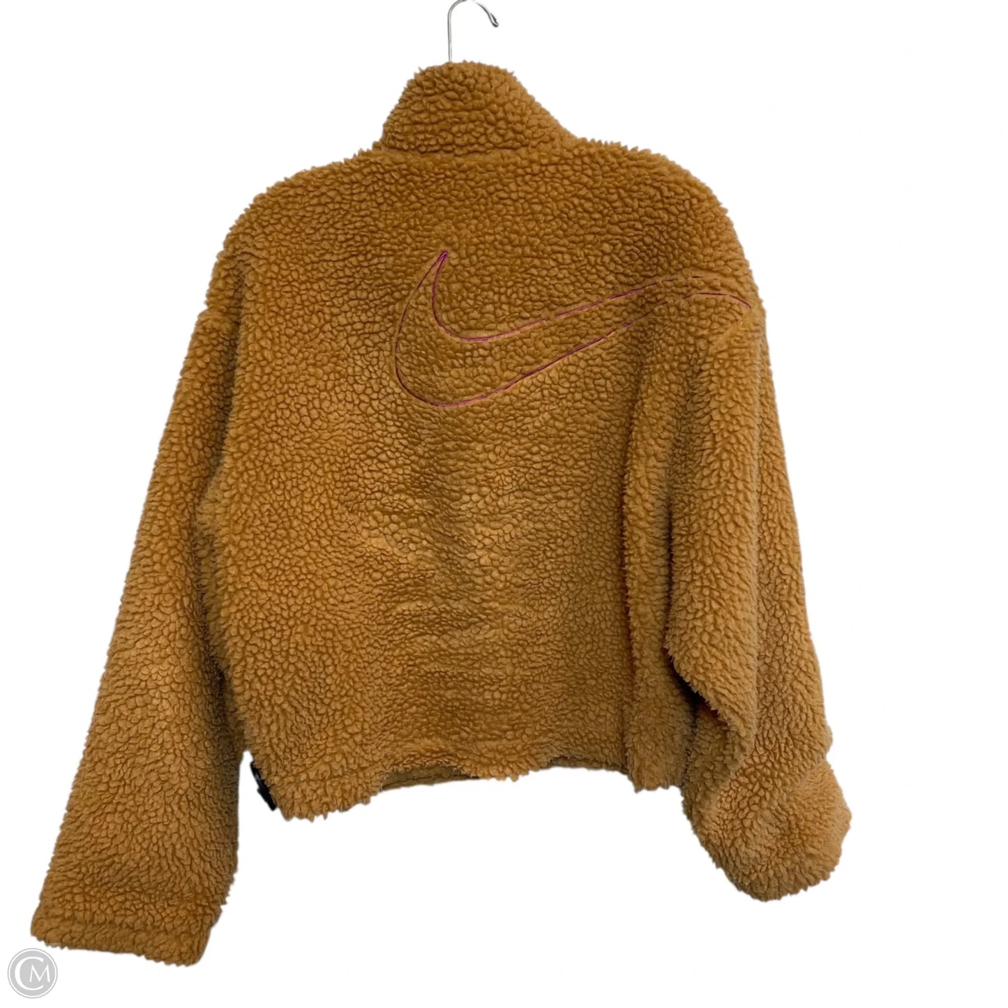 Athletic Jacket By Nike In Brown, Size: M