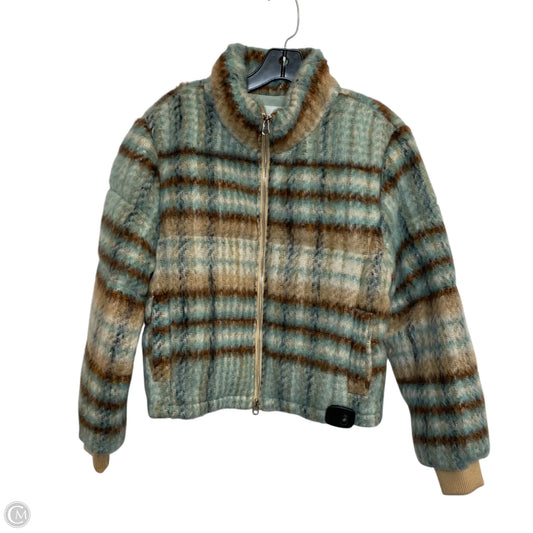 Jacket Puffer & Quilted By Anthropologie In Blue & Brown, Size: M