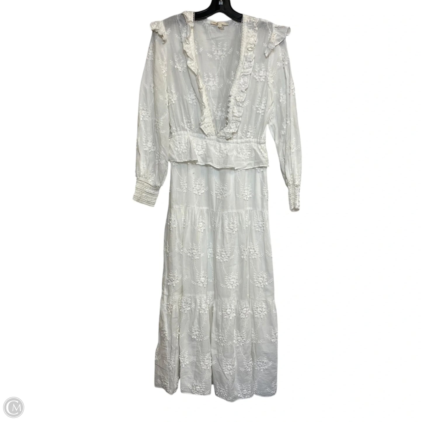 Dress Casual Midi By Maje In White, Size: L