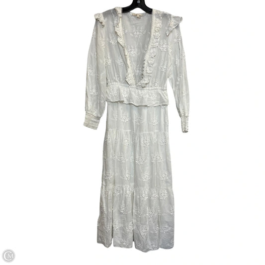 Dress Casual Midi By Maje In White, Size: L