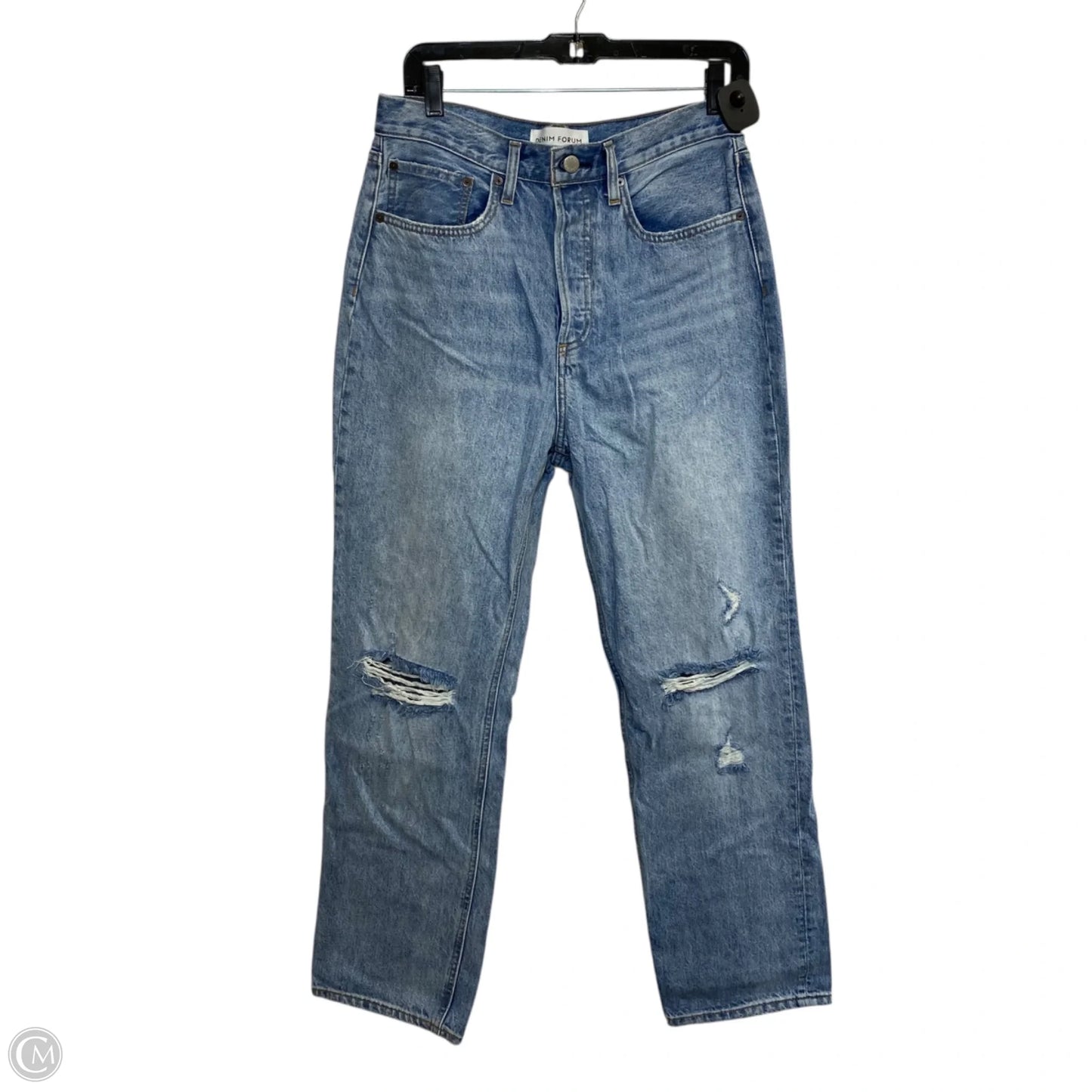 Jeans Straight By Denim Forum In Blue Denim, Size: 6