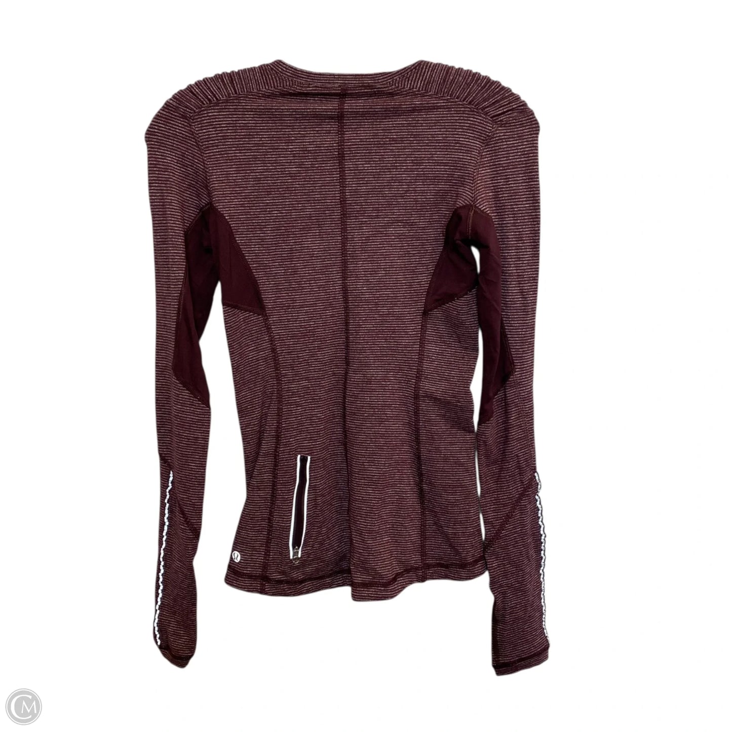 Athletic Top Long Sleeve Collar By Lululemon In Red, Size: Xs