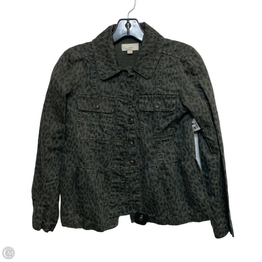 Jacket Denim By Loft In Green Denim, Size: Xsp