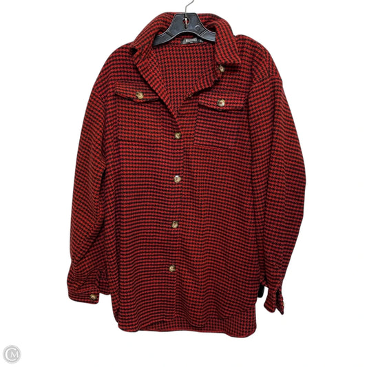 Jacket Shirt By Missguided In Red, Size: L