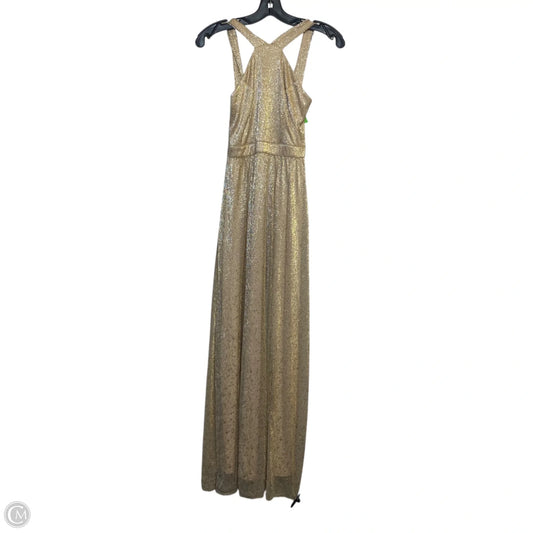 Dress Party Long By Lulus In Gold, Size: Xs
