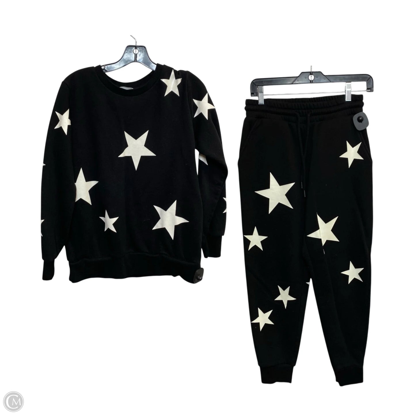 Lounge Set Pants By Zenana In Black & White, Size: S