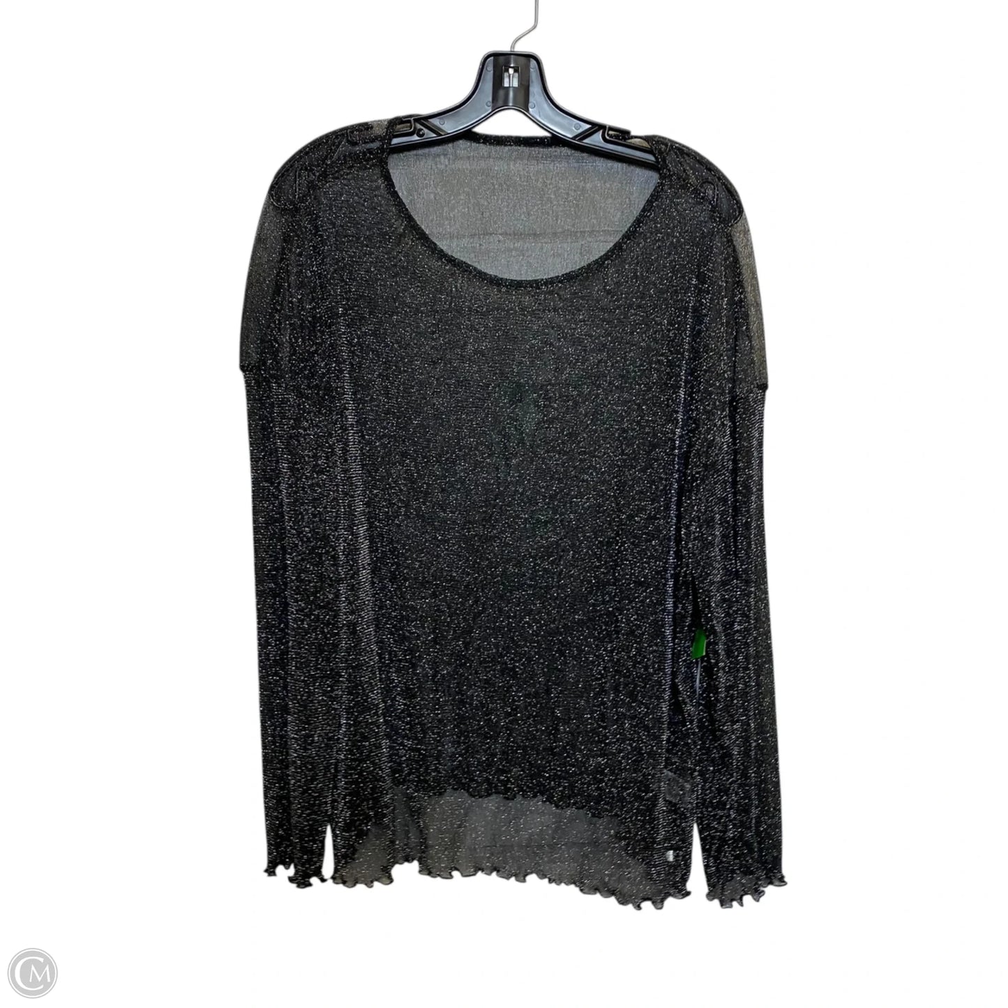 Top Long Sleeve By Shein In Black, Size: 2x