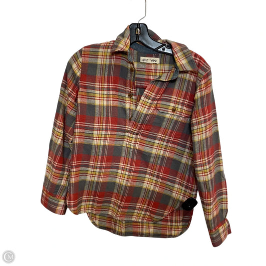Top Long Sleeve By Rivet & Thread In Grey & Red, Size: Xs