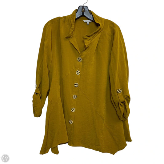 Top Long Sleeve By John Mark In Yellow, Size: 1x