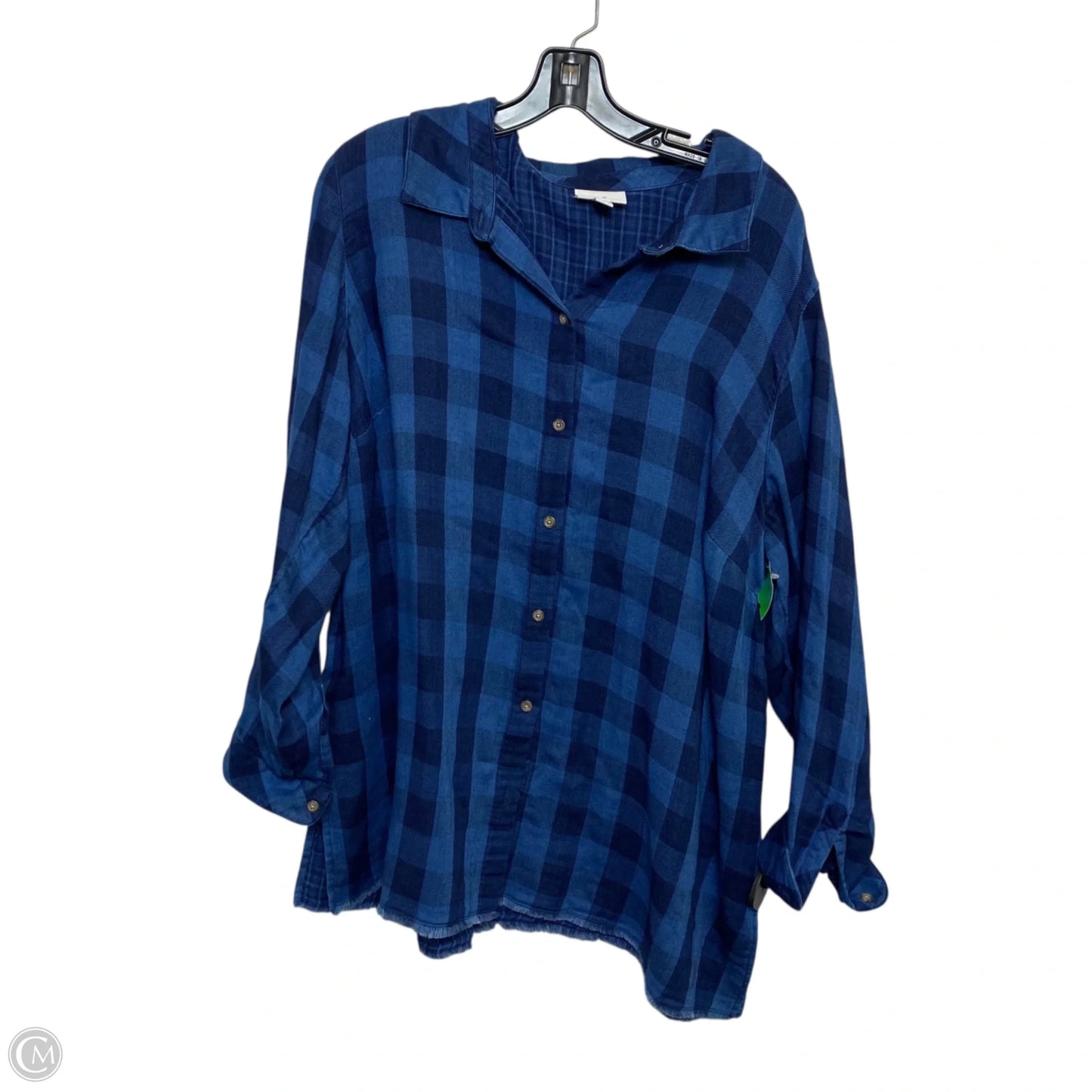 Top Long Sleeve By J. Jill In Blue, Size: 2x
