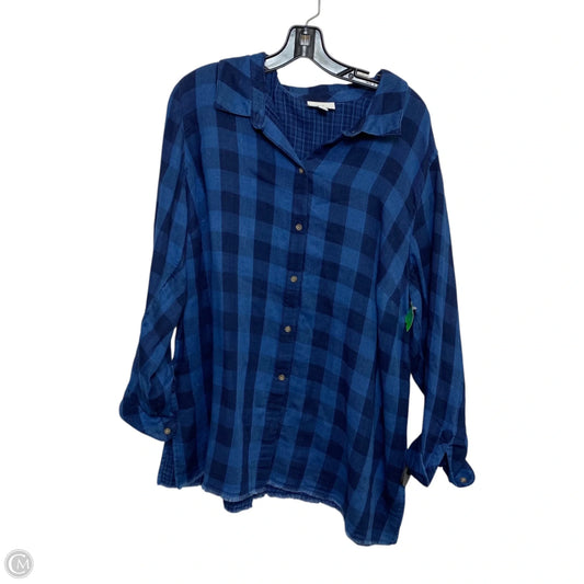 Top Long Sleeve By J. Jill In Blue, Size: 2x
