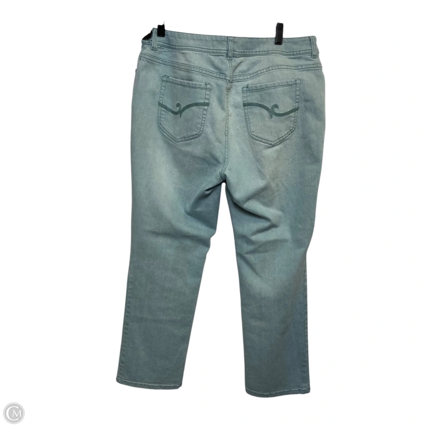 Jeans Skinny By Chicos In Green Denim, Size: 12