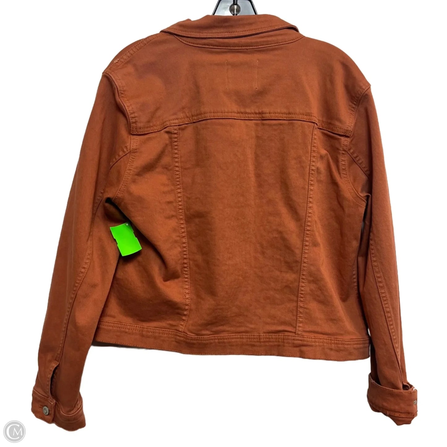 Jacket Denim By Kensie In Orange Denim, Size: L