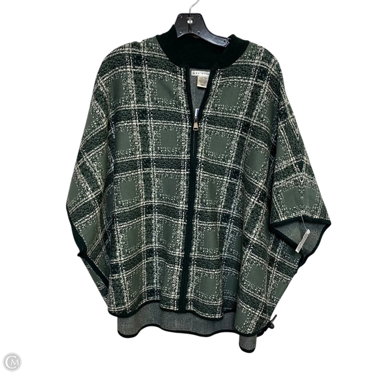 Poncho By Max Studio In Green, Size: Osfm