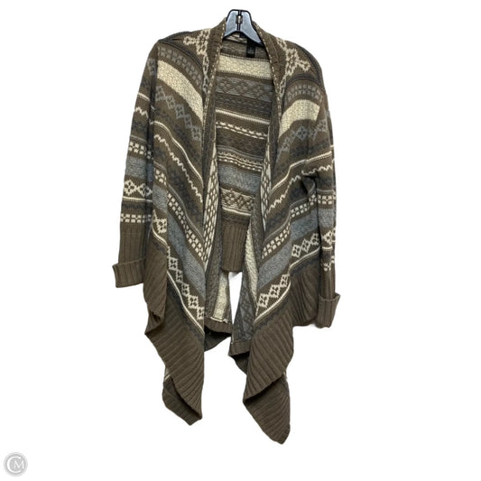 Sweater Cardigan By Willi Smith In Black & Brown, Size: L