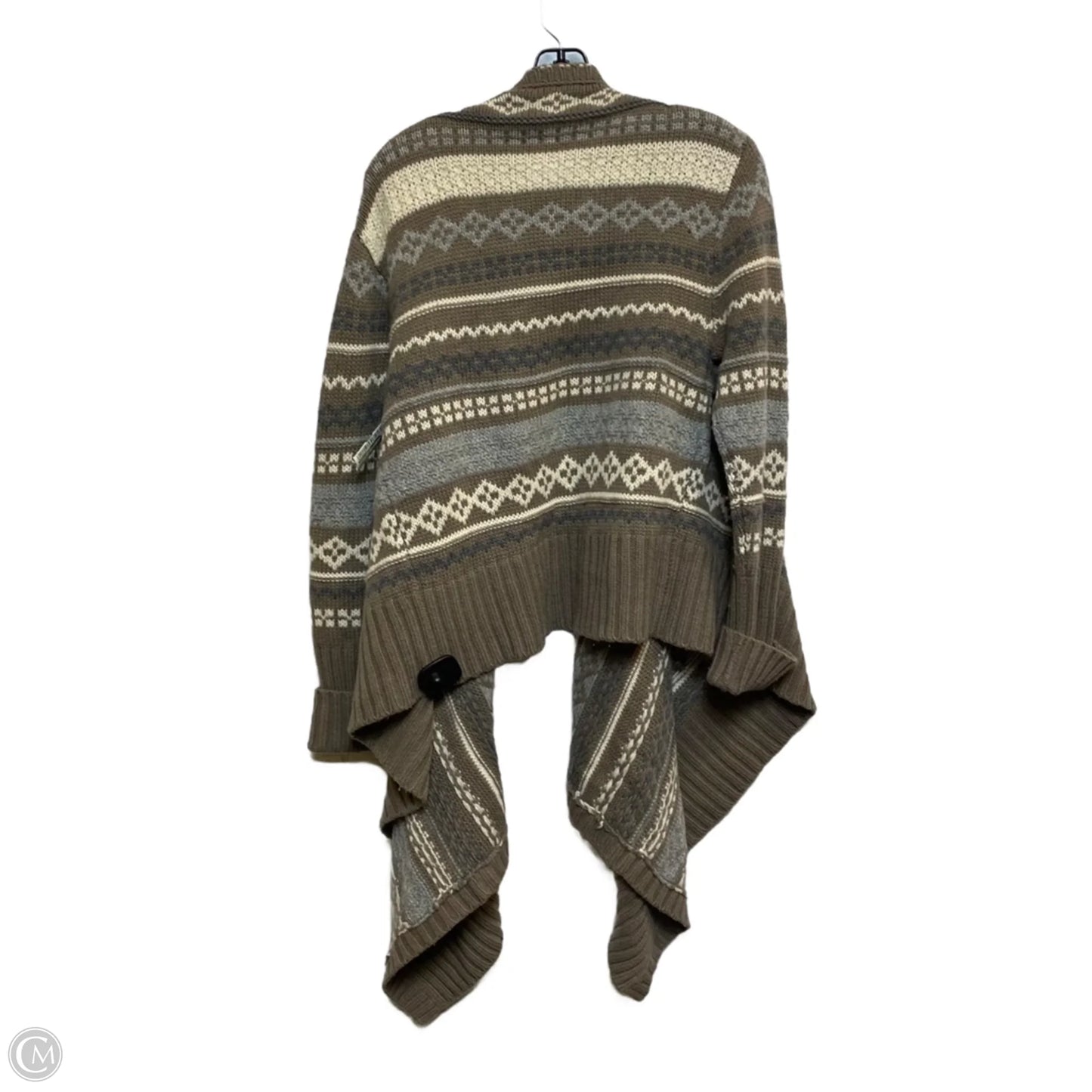 Sweater Cardigan By Willi Smith In Black & Brown, Size: L