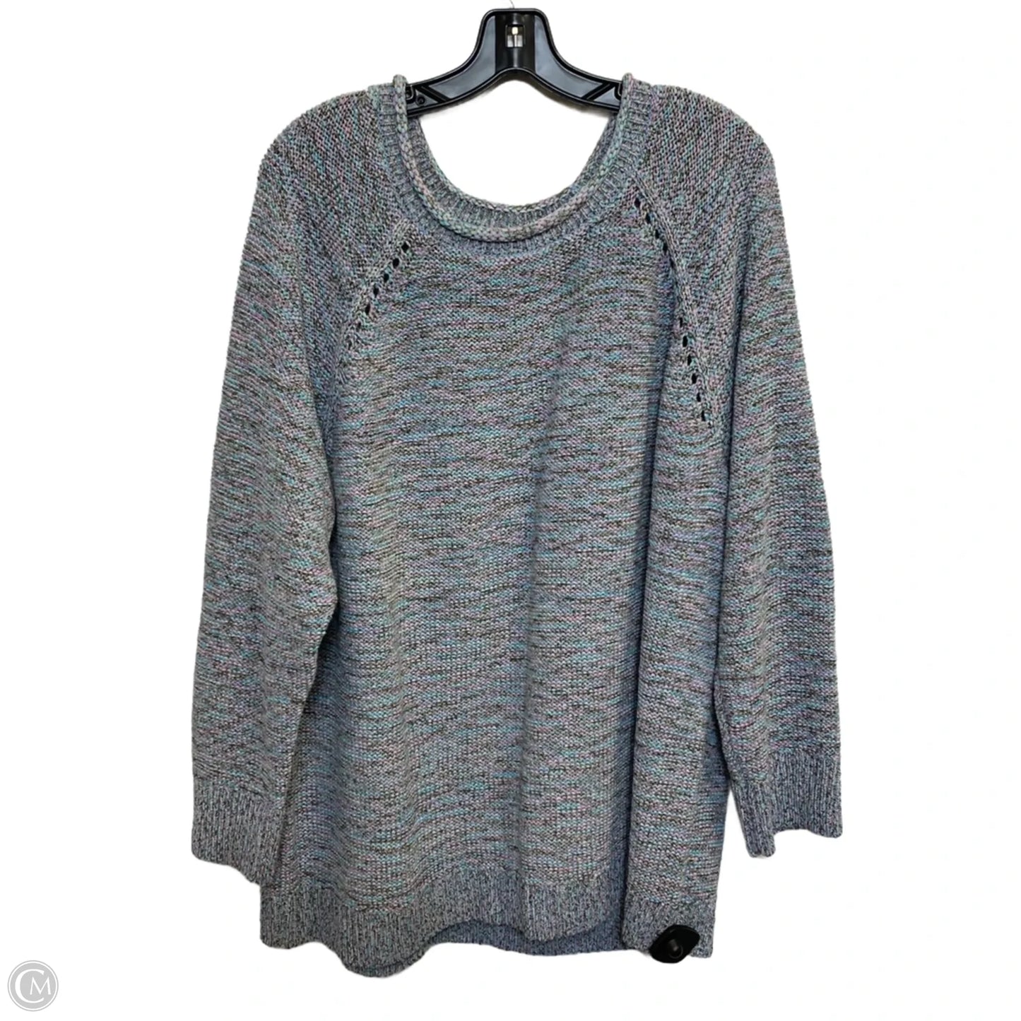 Sweater By Talbots In Blue & Purple, Size: 3x