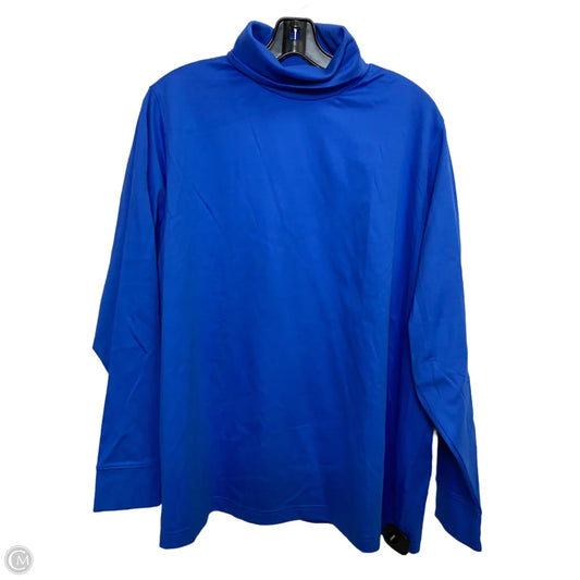 Top Long Sleeve Basic By Lands End In Blue, Size: 2x