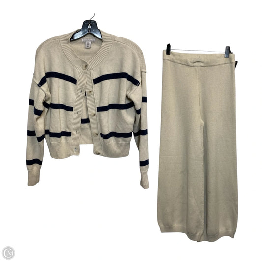 Lounge Set Pants By Sincerely Jules In Blue & Cream, Size: M