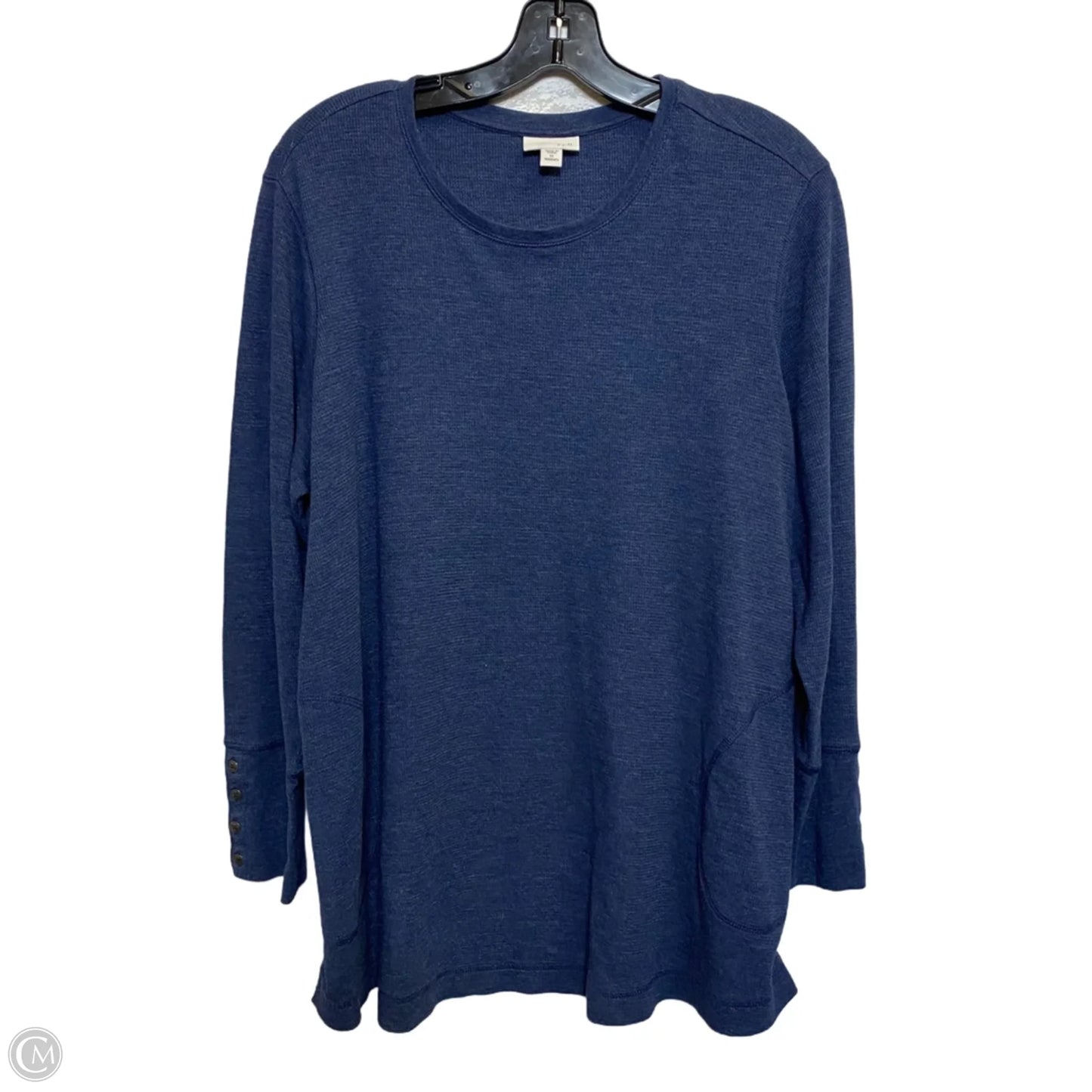 Top Long Sleeve By J. Jill In Blue, Size: 1x
